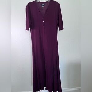 Chaps Burgundy Sweater dress
